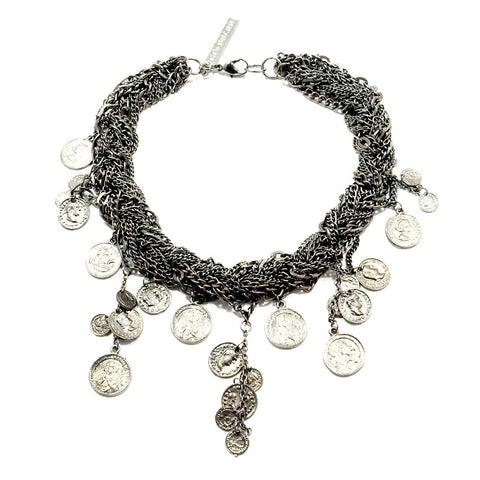 Florence Necklace Metallic Grey