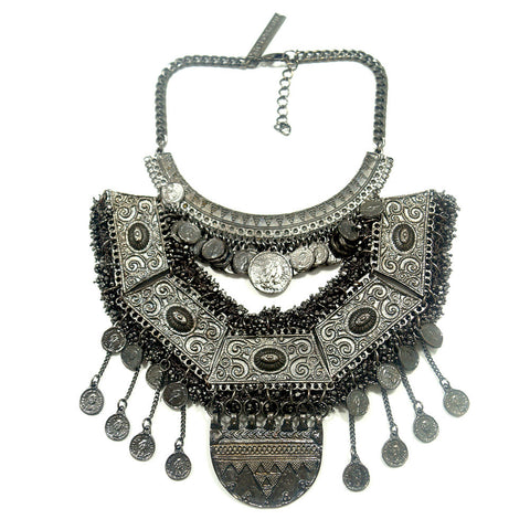 Tulum Necklace Metallic Grey